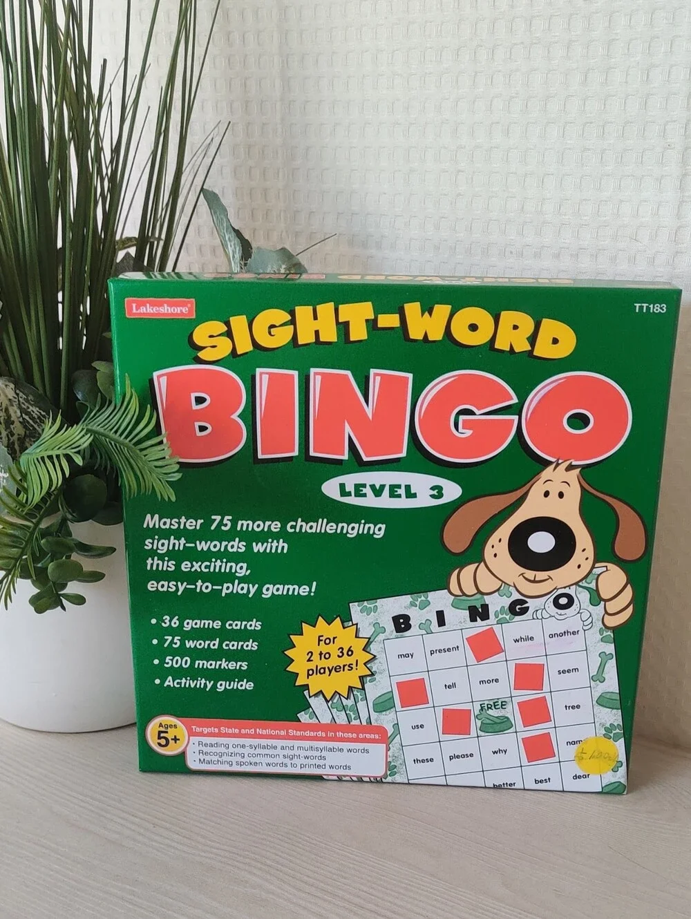 Lakeshore U.S.A. Bingo & Sight-Word Bingo Level 3 Educational Game Set